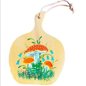 Vintage hand painted Mushroom wall hanging decor